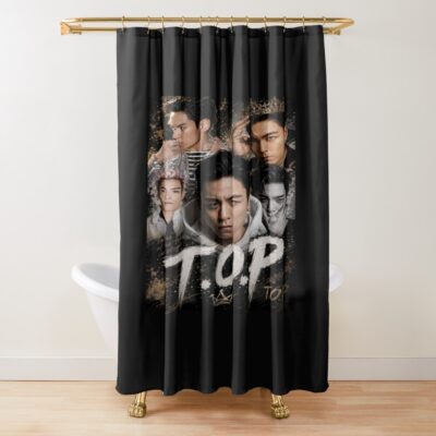K Pop Top Design Gift Idea Bigbang Shower Curtain